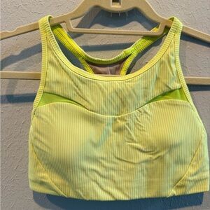 Lululemon Ribbed Neon Athletic Sports Bra